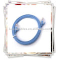 Blue Flat Ethernet Cat6 Patch Cable Compatible con todas las configuraciones de jack RJ45